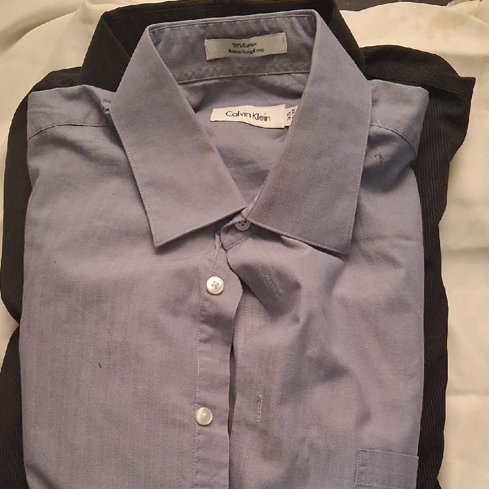 Calvin Klein Blue Dress Shirt Classic Design